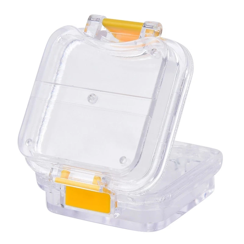 

1pcs Pack Small Dental Crown Box with Transparent Flexible Film Inside Denture Storage Plastic Teeth Tool Material