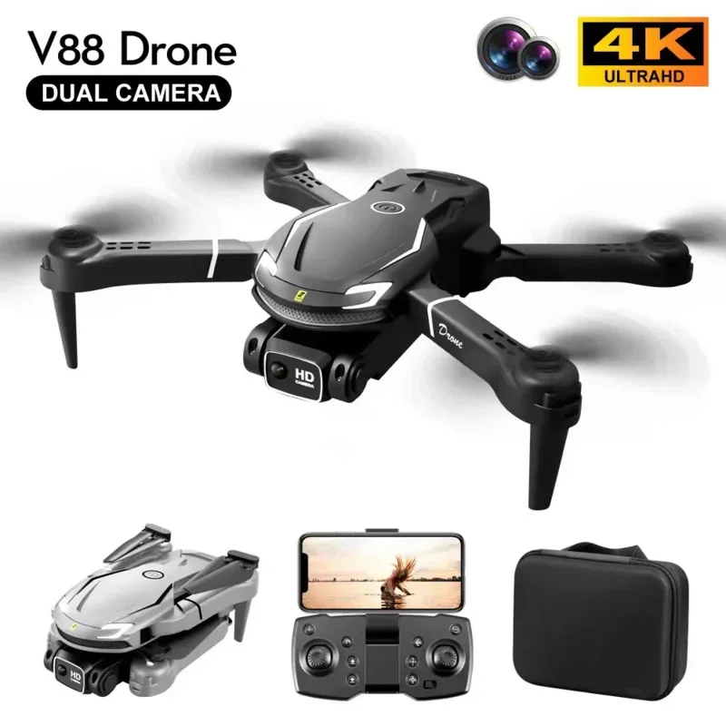 

8K HD V88 Drone Dual Camera Optical Flow Brushless Professional Obstacle Avoidance Aerial Photography GPS Quadcopter RC 5000M