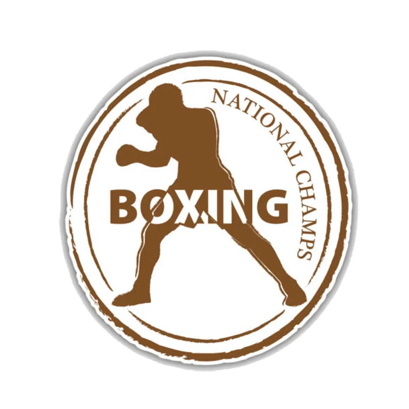 

Personality Boxing Retro Passport Stampinteresting Car Stickers Waterproof Windshield Decals PVC 12 X 12Cm