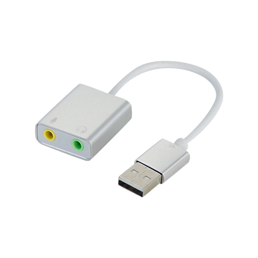 WYMECT USB аудио адаптер серебристый