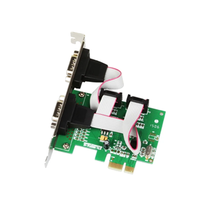 

5X PCI Express 2 порта Последовательный RS232 Com Db9 контроллер карты PCI-E 1,0X1 WCH382 чип с низкопрофильным кронштейном