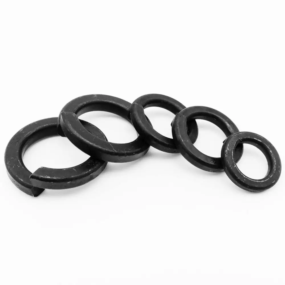 

5/10/25/50pc M2 M2.5 M3 M3.5 M4 M5 M6 M8 M10 M12 - M24 DIN127 GB93 Black Grade 8.8 Steel Spring Washer Split Lock Elastic Gasket