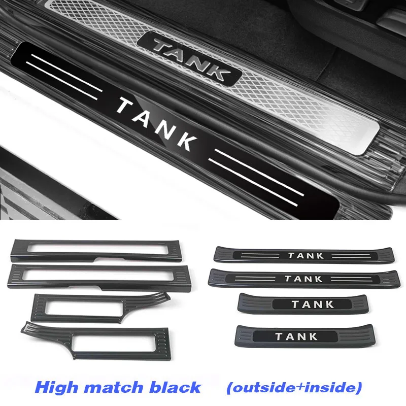 

Крышка на порог автомобиля Vtear, Стайлинг из нержавеющей стали, защита от царапин, аксессуары, детали, украшения для Tank 500 T500 2024