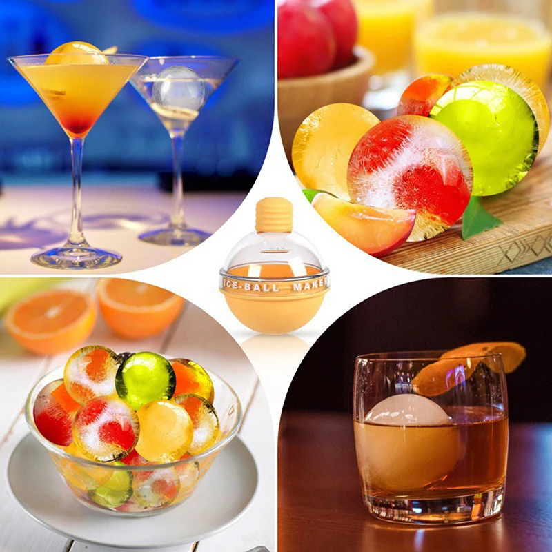 

Round Ball Ice Mold DIY Ice Hockey Frozen Maker Plastic Ice Mould Whiskey Ice Tray Bar Tool Kitchen Baking Gadget Accessories