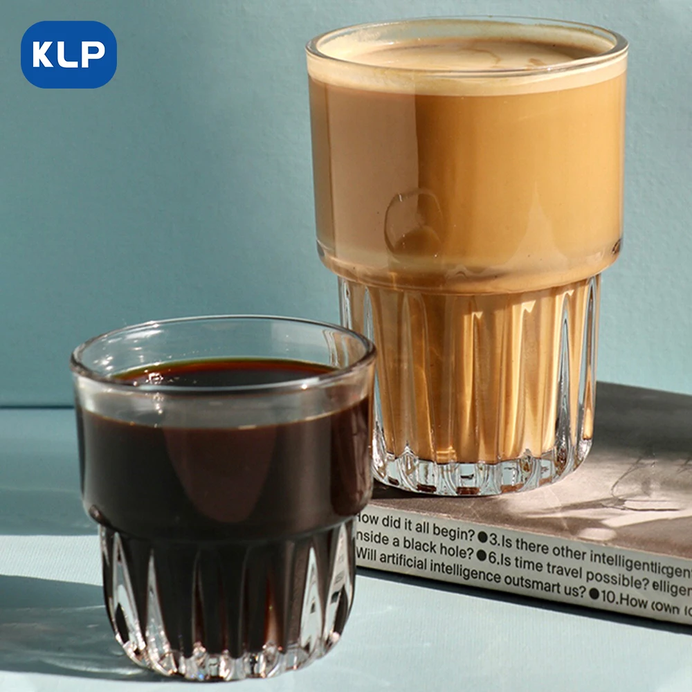 KLP Стеклянная Кофейная Чашка Простая Однотонная Для Молока Завтрака Домашнего
