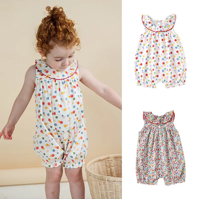 

Baby Summer Floral Clothes 2023 Children Clothing Short Sleeve Cotton Jumpsuit Climbing Suit Baby Boy Romper Baby Casual Clothes
