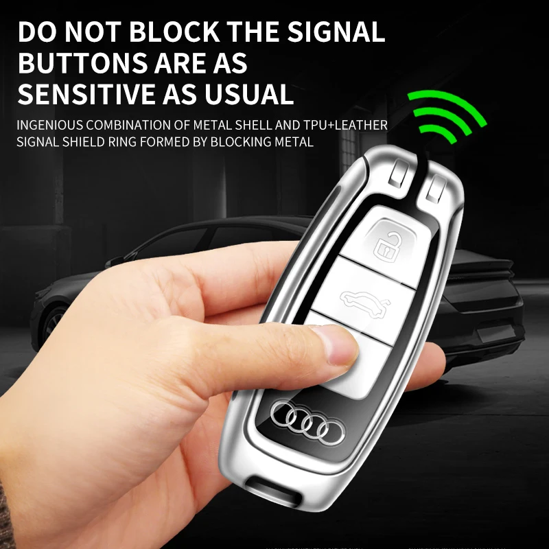 Модный чехол для автомобильного ключа Audi A3 A4 B9 A6 A6L A7 4K A8 E-tron Q5 Q8 C8 D5 SQ8 2019 2020 2021