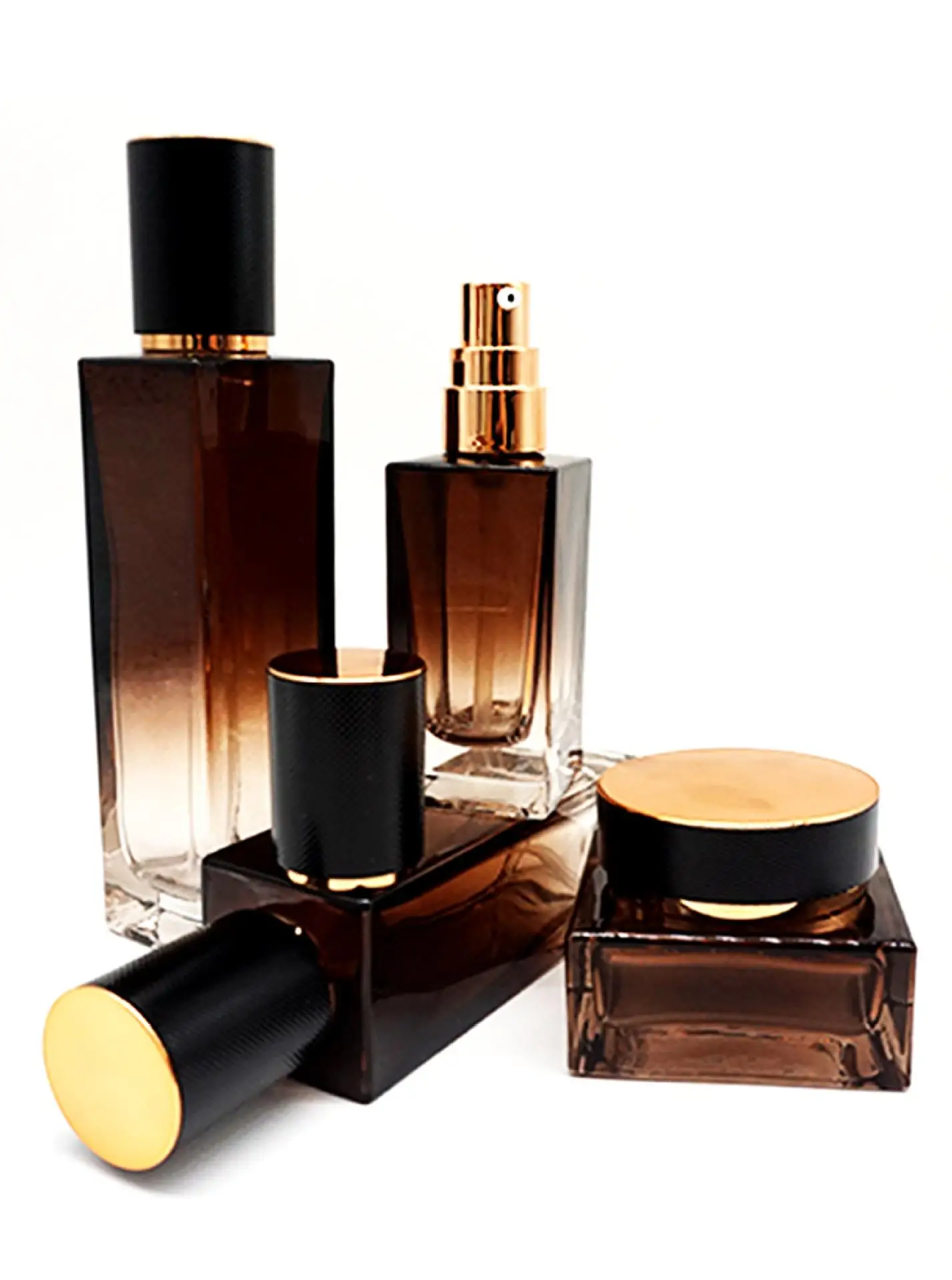 Новый набор для макияжа YUXI черная градиентная стеклянная бутылка под змеиную