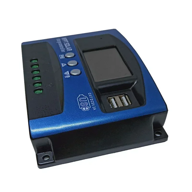 30/40/50/60/100A MPPT контроллер заряда солнечной батареи ЖК-дисплей 12 В/24 В двойной USB