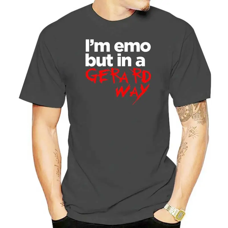 

Женская хлопковая футболка с надписью I'm Emo But In A Gerard Way