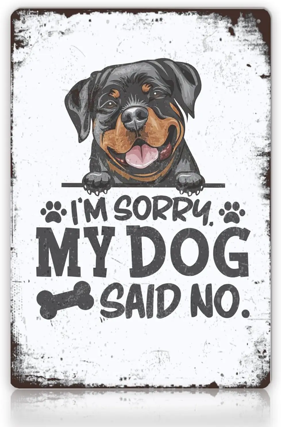 Vntge Rottweler Metl Sgns Funny Dog Tn Sgn Decor Gfts для женщин и мужчин for Home Dec