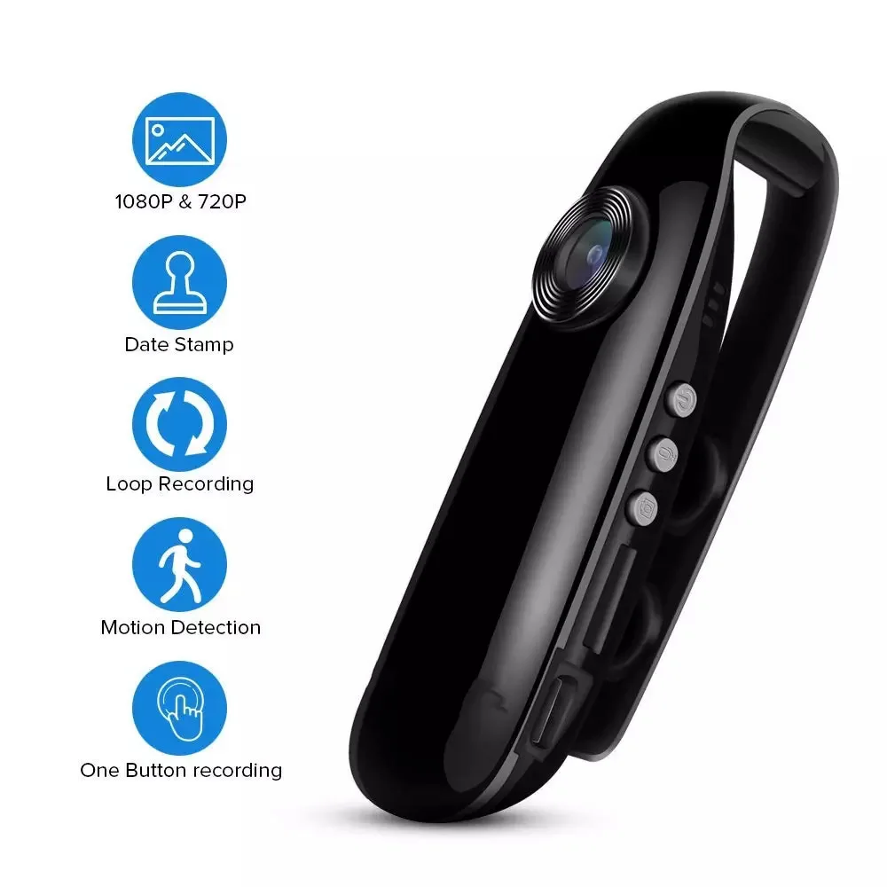 

HD 1080P Mini Camcorder Dash Mini Camera Police Body Motorcycle Bike Motion Camera Support Motion Detection 130 Degree