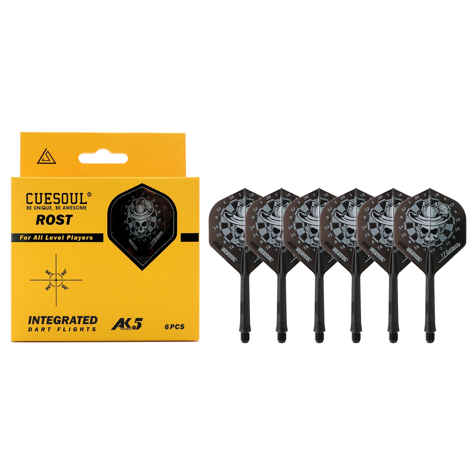 CUESOUL интегрированный фотовал и полеты 6 шт. стандартной формы-белый череп 28 мм