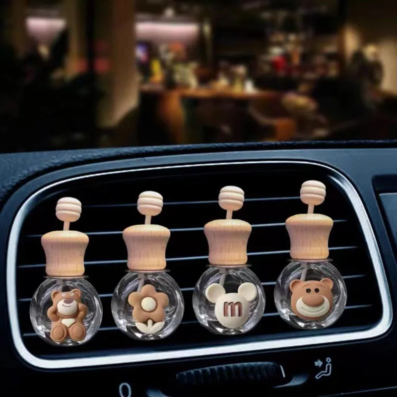 Air Outlet Aromatherapy Bottle Glass Empty Bottle Car Air Conditioning Mouth Clip Aromatherapy Bottle Car Perfume Packaging