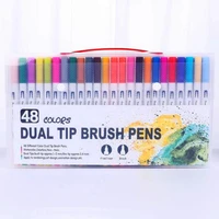 dual tip watercolor markers 1224364860 multi colors brush pen fine liner drawing pen art supplies gift set