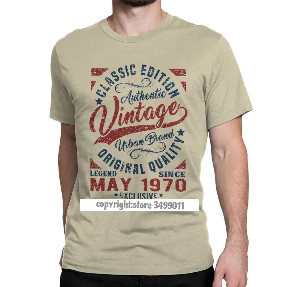

Vintage Since May 1970 Tops T Shirt Men 50 Years Old 50th Birthday Gift Novelty Tshirts Christmas Day T Shirt Tops