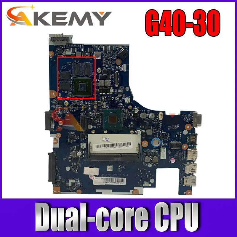 

Для lenovo G40-30 ноутбук ACLU9/ ACLU0 NM-A311 двухъядерный процессор DDR3L 820M 1 ГБ Дискретная графическая материнская плата