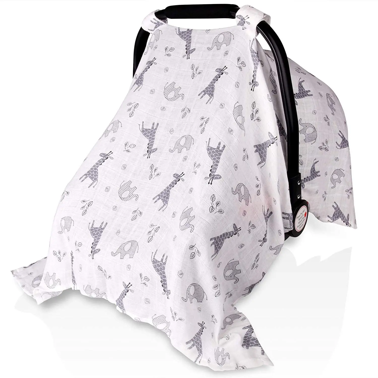 Car Seat Cover for Babies Boys Muslin Cotton Stroller Cover Sun Shiled Shade Newborn Baby Carrier Sun Visor Stroller Accessories