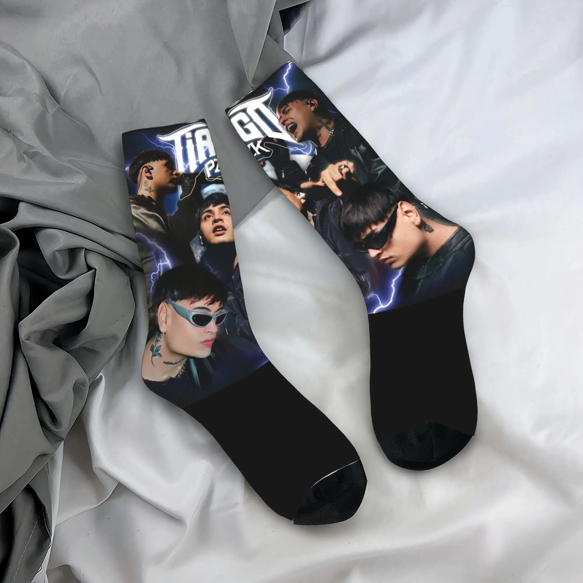 Men Women Retro Rapper Tiago Pzk Bootleg Merch Socks Tour 2025 Cozy Fashion For Casual Wear