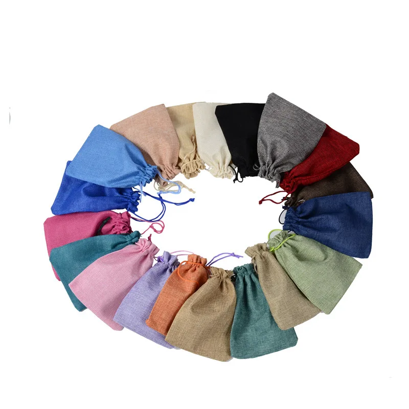 

МерiLover набор льняных сумок с завязками 5 шт.