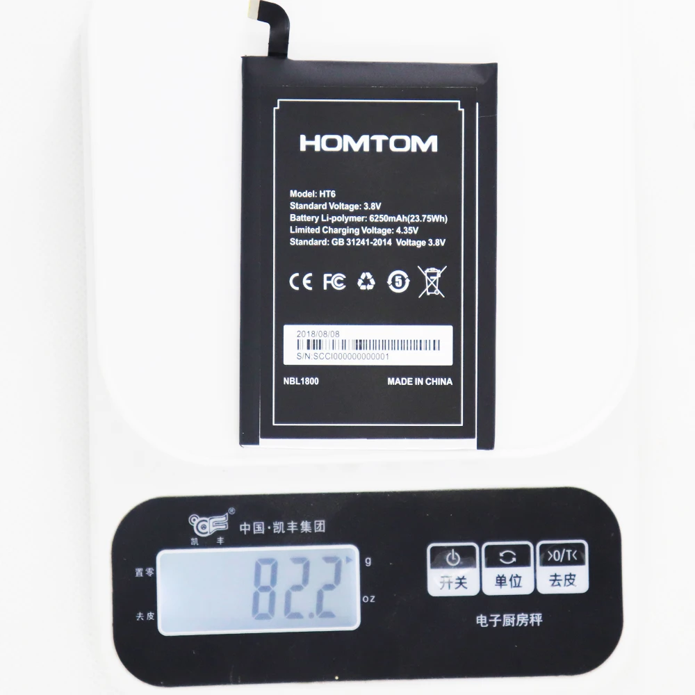 ISUNOO Phone Battery For DOOGEE T6 PRO / Homtom HT6 6250mAh | Mobile Batteries