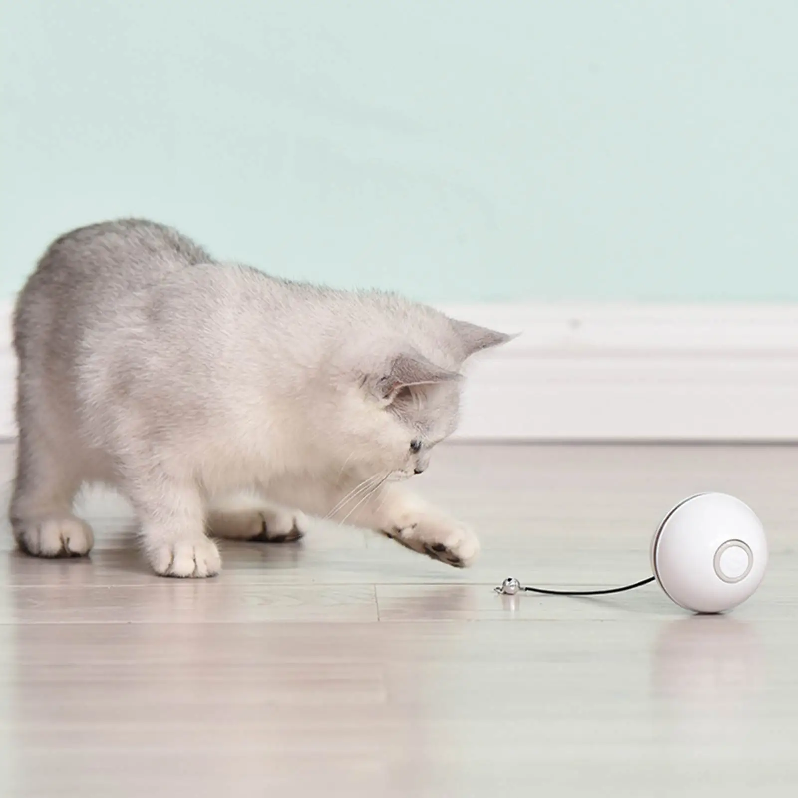 

Cat Toy Automatic Electric Moving Cat Toy Balls USB Rechargeable Cat Ball with Led Lights 360 Degree Self Rotating Toy