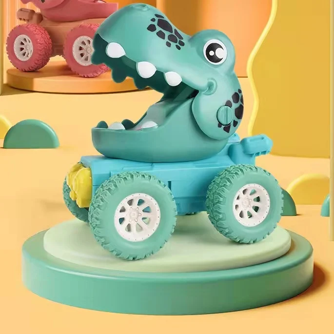 

Children's explosive pressure dinosaur slide back toy car boy cute fun t-Rex Triceratops OFF-road vehicle