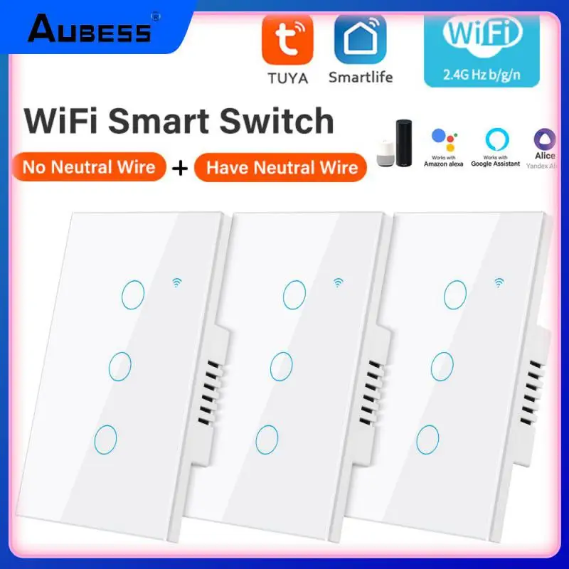 

Home Appliance Touch Switch Tempered Glass App Control Tuya Wif Support Alexa Google Home Smart Switch Smart House Smart Light