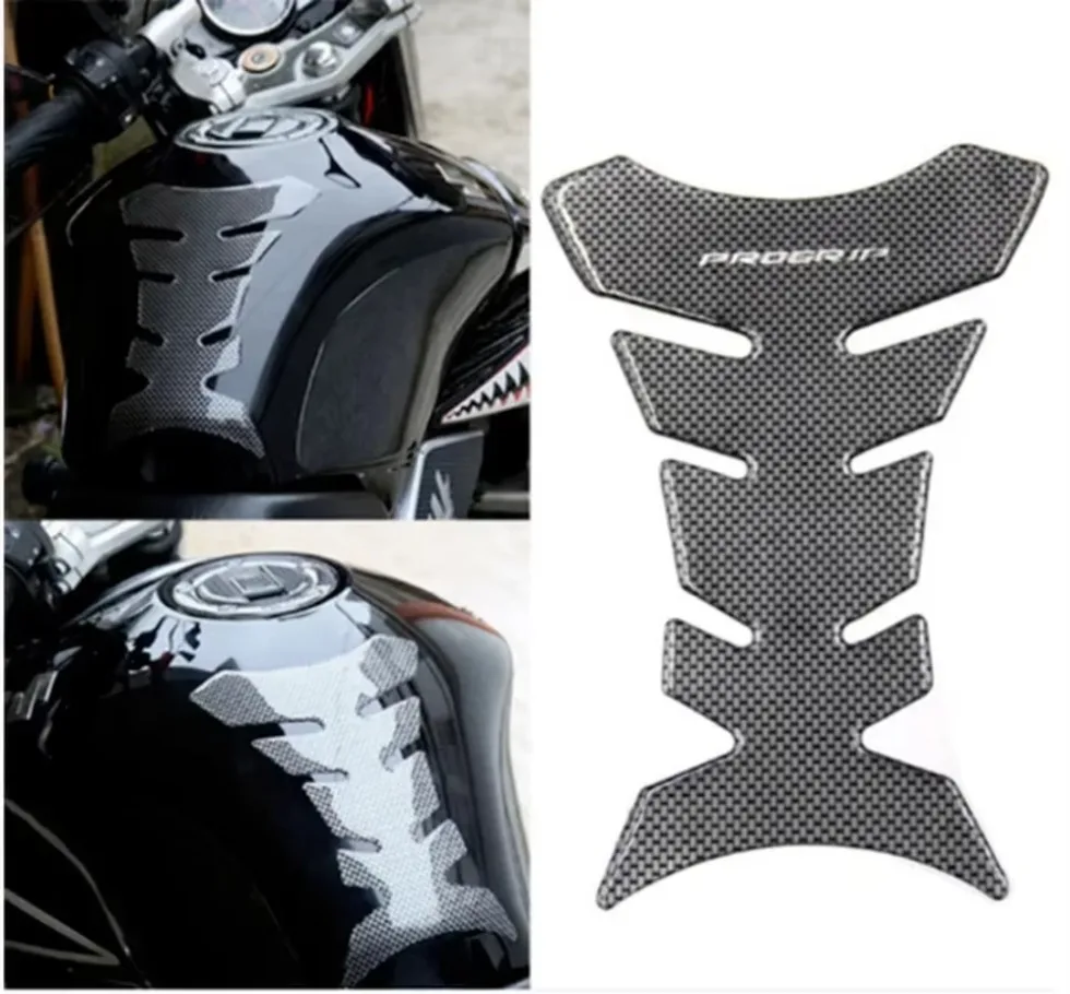 3D ПАПЛИВНЫЙ/ГАЗОВЫЙ БАКОВЫЙ ЗАЩИТКА DECAL PRO GRIP PERFORATED GLOSS ЧЕРНЫЙ+ХРОМИРОВАННЫЙ СИНИЙ