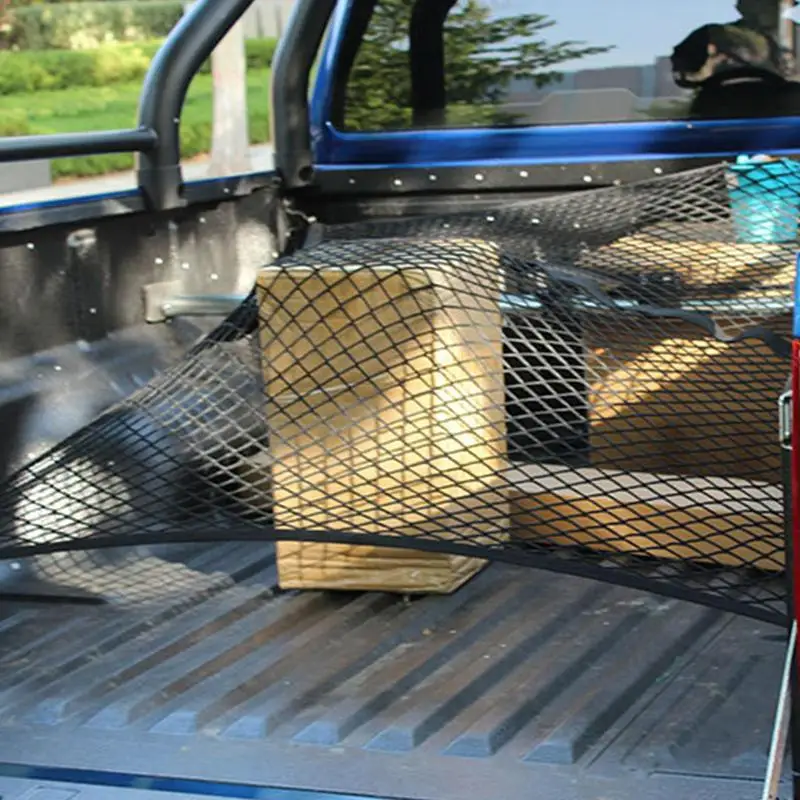 

Автомобильные грузовые сетки, высокоэластичная двухслойная грузовая сетка для платформы пикапа 1,2X2 м, тяжелая грузовая сетка для пикапов и грузовиков