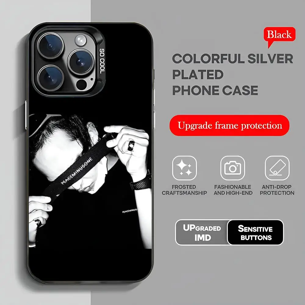 Модный чехол для телефона P-Peaceminusone 2024 IMD IPhone 16 15 Pro XR XS 7 8 Plus SE2024 противоударный