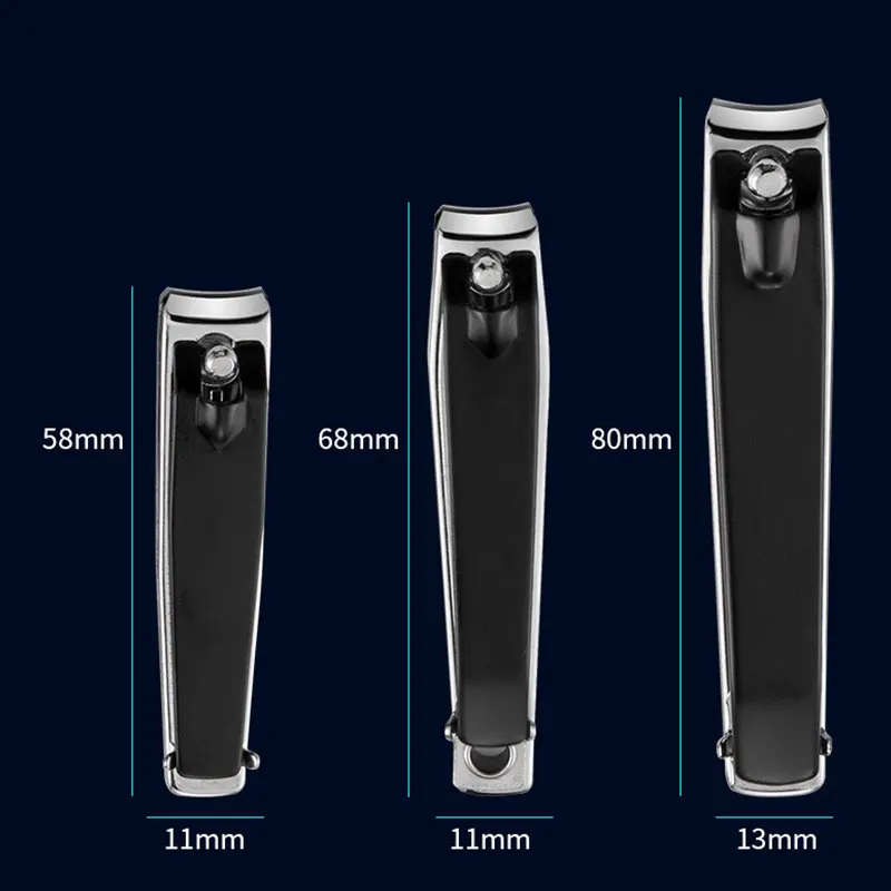 

new Nail Clipper Stainless Steel Toenail Scissors Black silver Fingernail Cutter With Files practical Trimmer Pedicure Tool