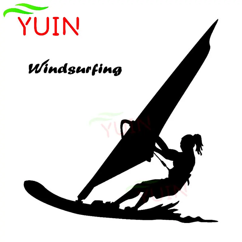 

Water Sports Windsurfing Surfing Beach Car Decals Fashion Decoration PVC Waterproof Sunscreen Stickers Can Be Customized Color