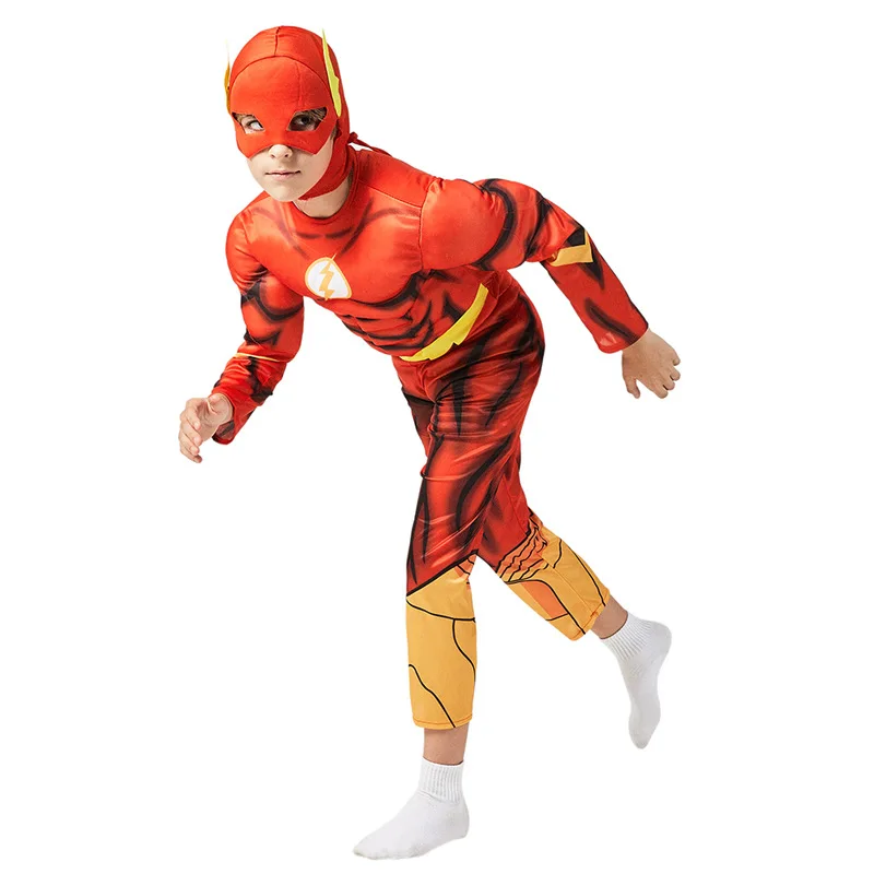 

New Flash Children's Superhero Halloween Festival Animation Game Costume