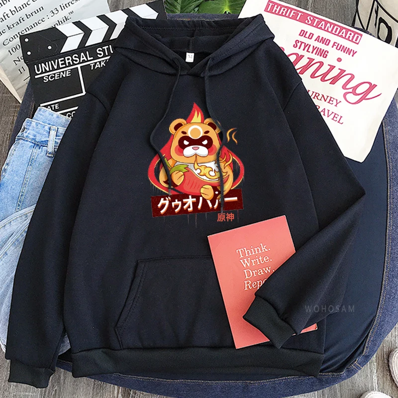 Harajuku Приключения открытого мира игра Genshin Impact Xiangling Guo Ba Kawaii мультфильм женские