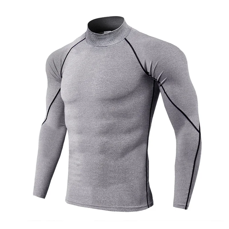 

Rashguard Men's Running Shirt Long Sleeve Gym Compression Bodybuilding T-Shirt Men Quick-drying Stretchy Fitness Sport Tights