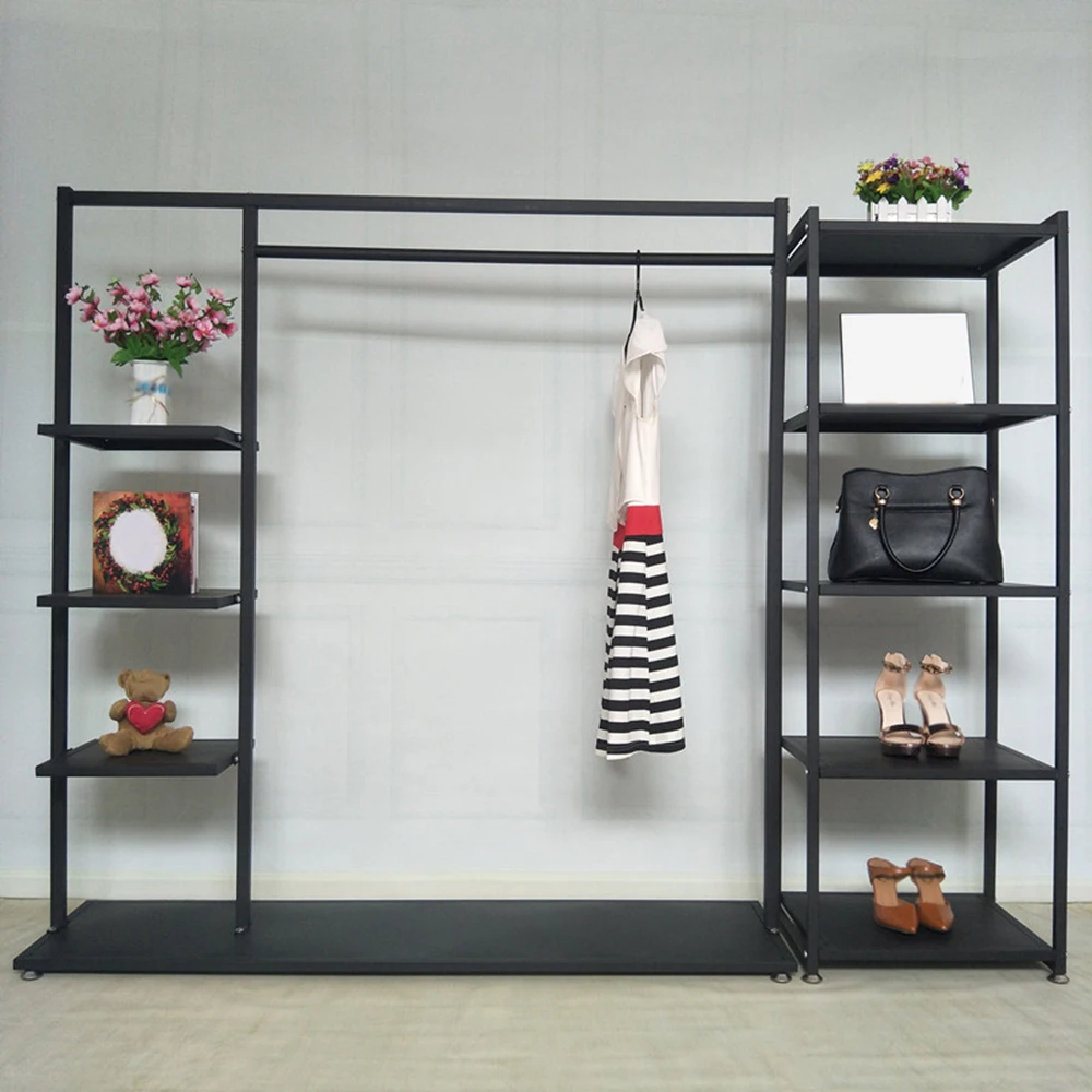 

120/150cm Coat Racks Metal Frame Floor Mounted Hanger Bold Hanging Rod Hollowed Out Printing Laminate Home Furniture