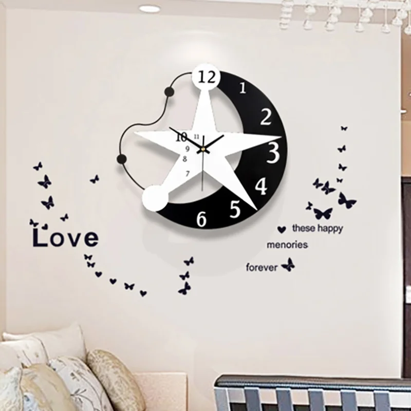 

Modern wall clocks free shipping living room big size digital wall clocks large 3d Silent loft orologio da parete home decor