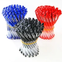 100 pcslot gel pen set 0 5mm blue ballpoint pen gel pensrefill stationery office school pen supplies gift pencil case