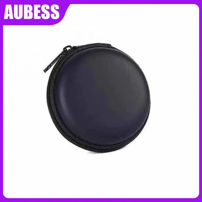 

Portable Earphone Storage Case Convenient Durable Black Storage Box Earphone Accessories Headset Pack Outdoor Travel Storage Bag
