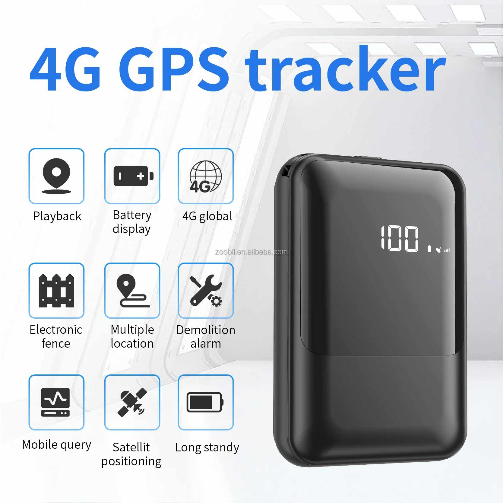 Фото ZOOBII P6 Портативный беспроводной GPS-трекер 8000 мАч с большой батареей Сигнализация GPS Автомобильное грузовое устройство Beidou LBS 4G Совместимое приложение для ПК IOS №2