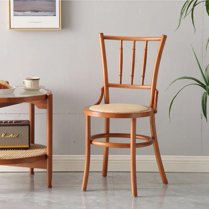 S Home Study Chair Back Rattan Woven Chair Dining Room Leisure Chair Nordic Living Room Chair