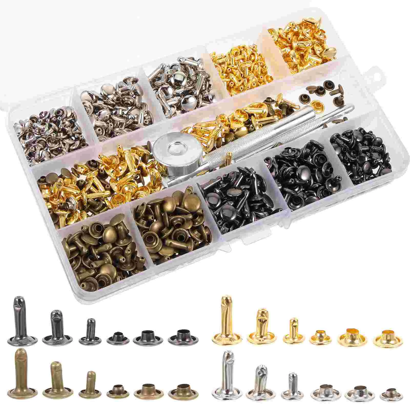 

Tooling Kit Crafts Metal Spike Studs Iron Studs Work Binding Screws