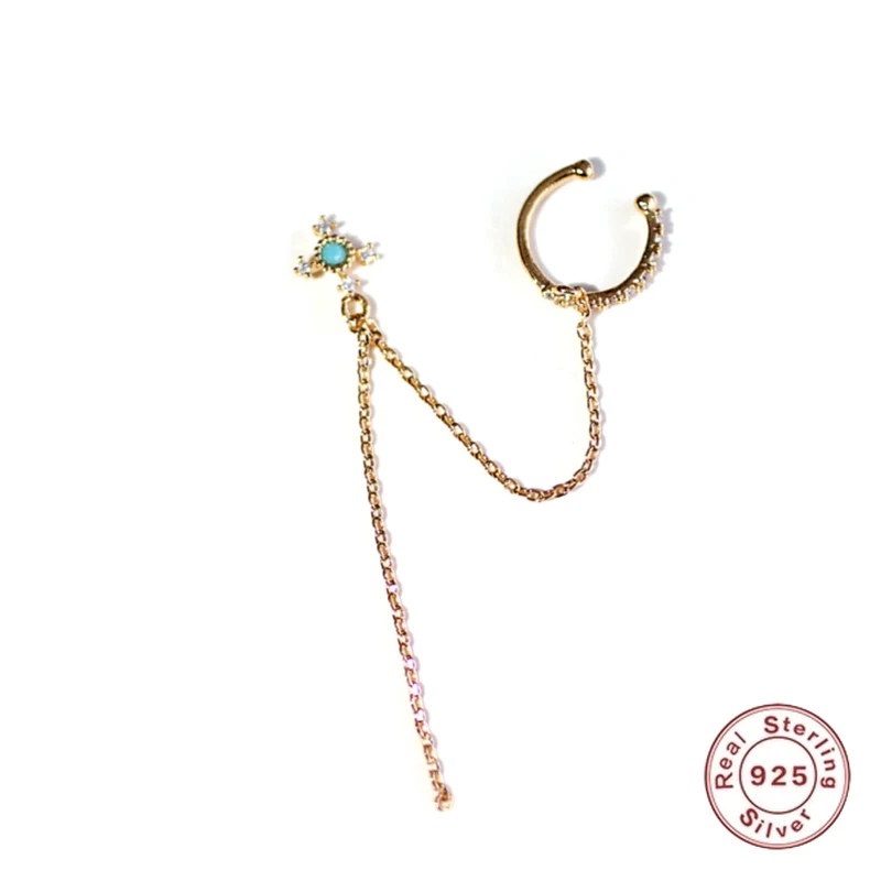 

S925 Silver Delicate Zircon Two-Wear Tassel Personality Drop Earrings For Women Fashion Trend The Same Accessories Earring Gifts