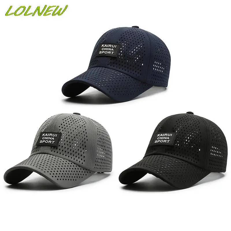 

Summer Women Men Mesh Baseball Cap Solid Snapback Label Stick Sunhat Outdoor Breathable Hip Hop Baseball Hats Casquette