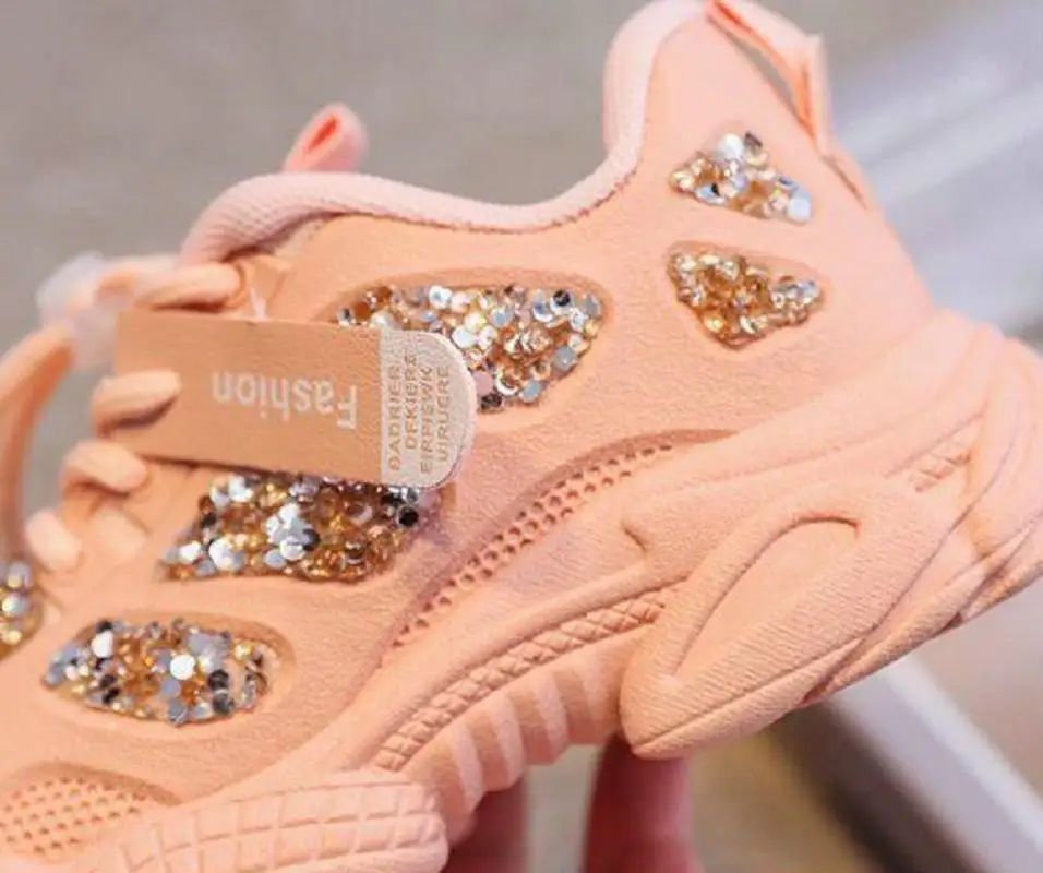 Children Sneakers New Arrival Girls and Boys Casual Shoes Bring PU Leather Sport Flats Spring 5-13 Years Kids Shoes