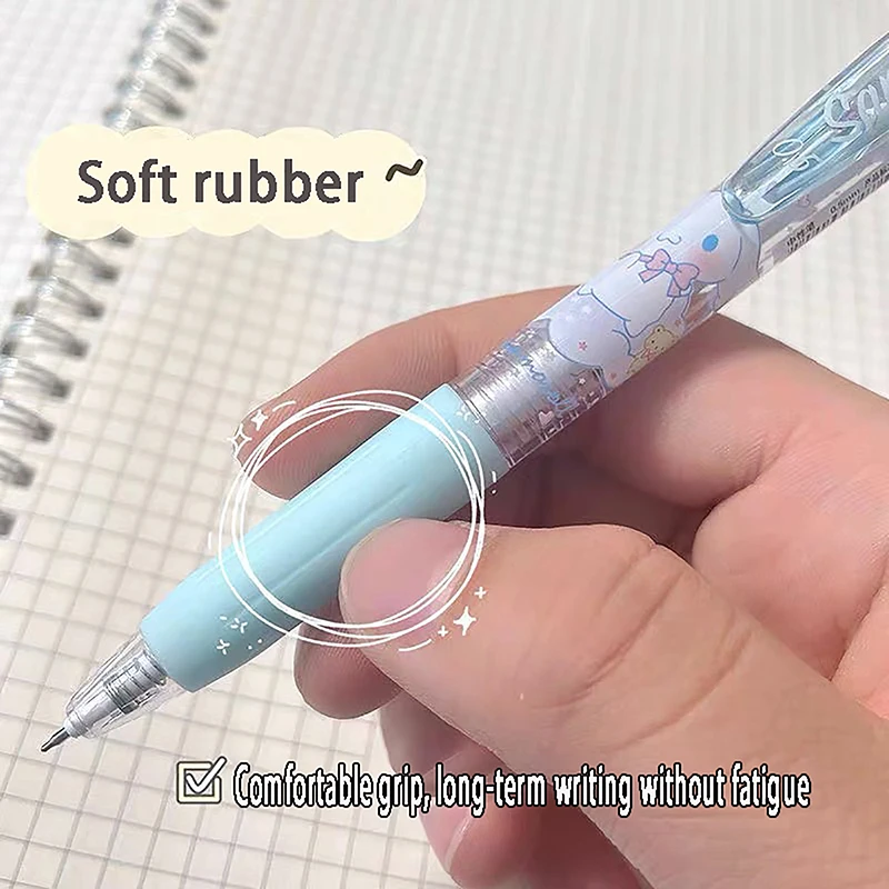 

6PCS Sanrio Anime Neutral Pen Kawaii Mymelody Kuromi Pachacco Student Cartoon Press Pen Children Stationery Gift School Supplies