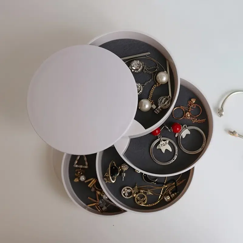 

Table Top Rotating Jewelry Box Multi Layer Jewelry Box Necklace Hair Accessories Storage Box
