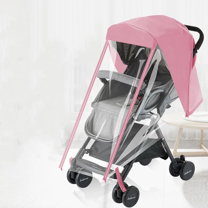 Portable Universal Baby Stroller Rain Cover Waterproof Wind Dust Shield EVA Baby Pushchair Raincoat Baby Stroller Accessories