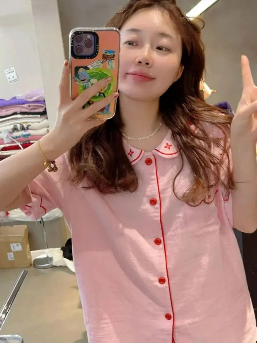 Chubby Girl Extra Large 0 00 кг-50 кг Домашняя одежда Женские весенне-осенние брюки с короткими